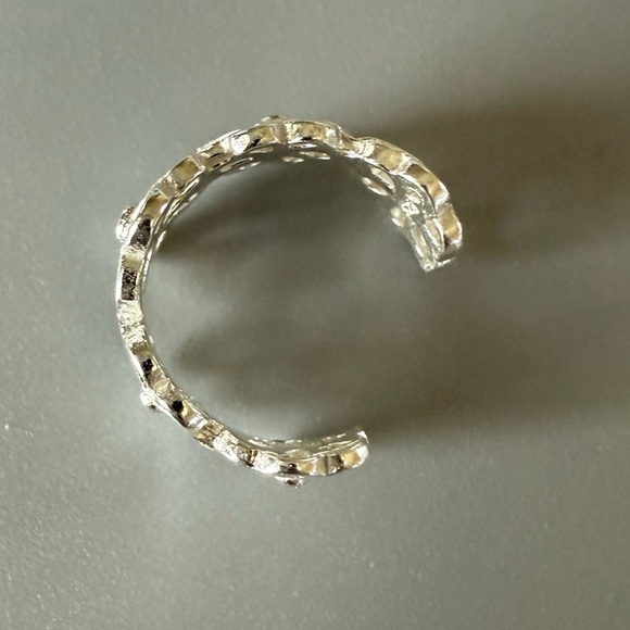 Sterling Silver Flower Cuff Earring - Picture 7 of 10